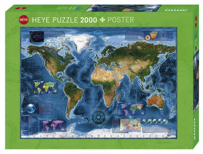 Världskarta (2000 Bitar)