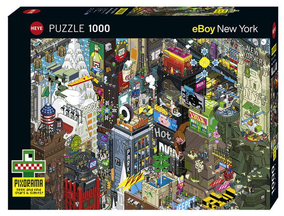 Pixel art pussel 1000 bitar, new york 